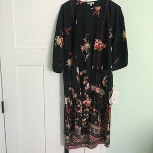 Floral Satin Kimono